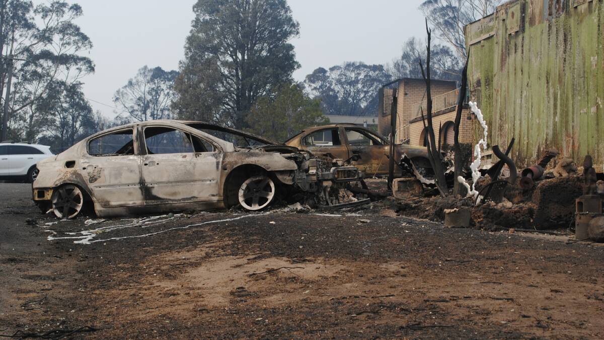 The Currowan bushfire has destroyed about 50 homes in Conjola Park. Picture: Sam Strong.