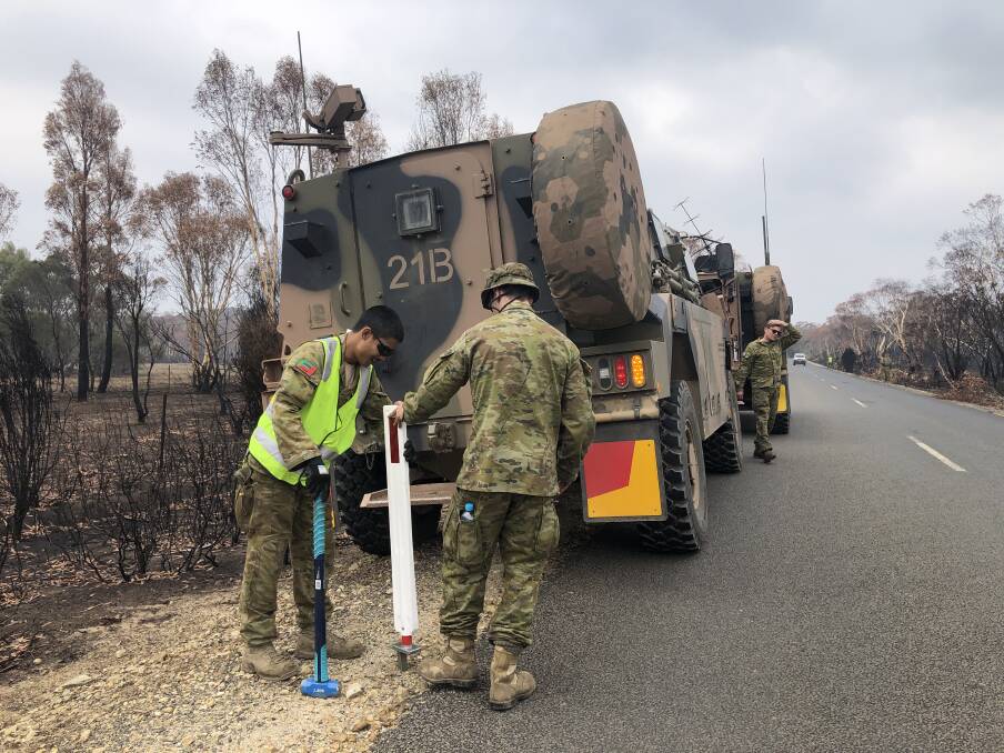 John Hanscombe stopped to capture an army unit rebuilding the road at Tomboye. Send you pic of the week to editorial@ulladullatimes.com.au.