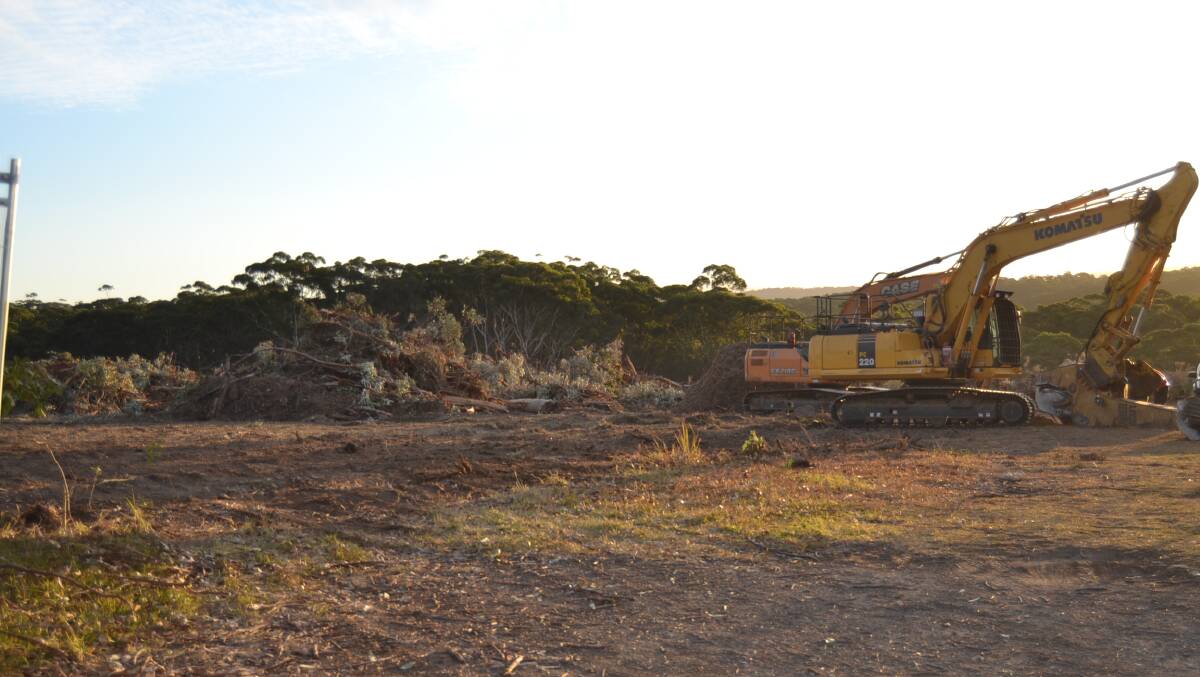 Two weeks ago trees began to be cleared on stage six of the Highview Drive development at Dolphin Point.