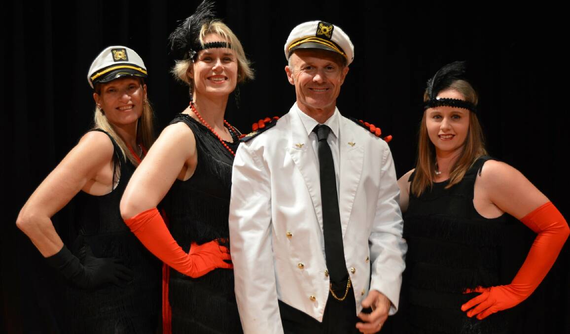 LIGHTS ON:  Anything Goes JR production team members Jennifer Sach, Ruth Myers, Lloyd McDonald and Ash Howes. Ms Howes will be hosting free dance classes this weekend. Picture: Milton Follies/supplied.