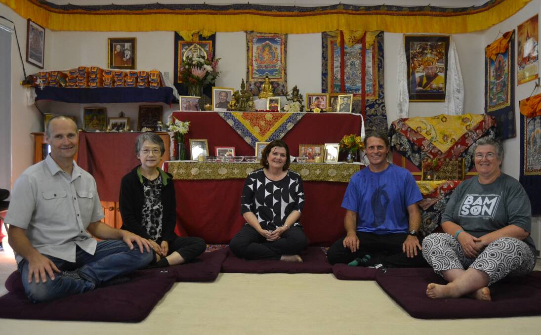 Manjushri Buddhist Centre volunteers with South Coast MP Shelley Hancock.