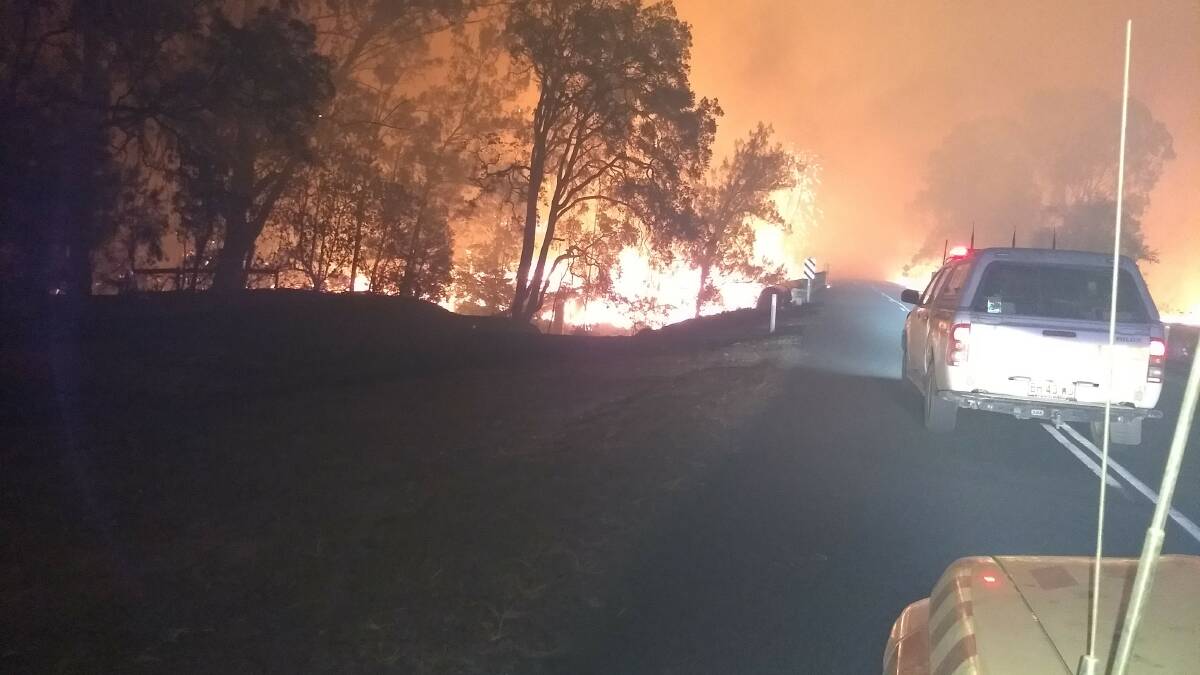 Milton RFS volunteers were deployed to fight the catastrophic conditions on Friday south of Grafton at Nymboida. Pictures: Milton RFS/supplied.