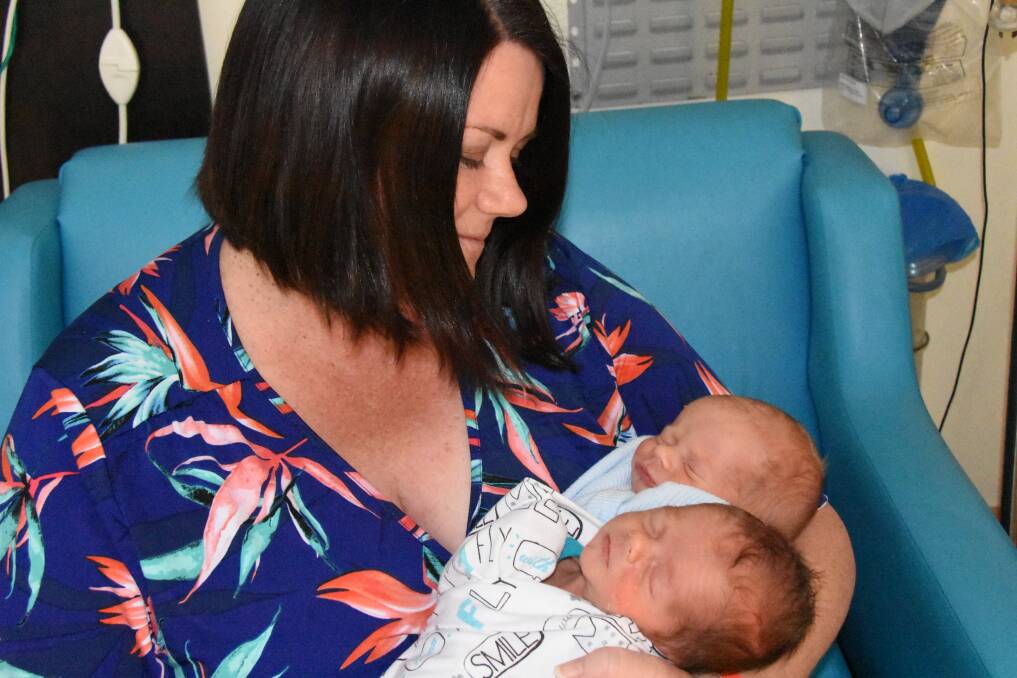 Ulladulla parents Melissa (pictured) and Neil Johnson with twin boys Ross and Rohan.
