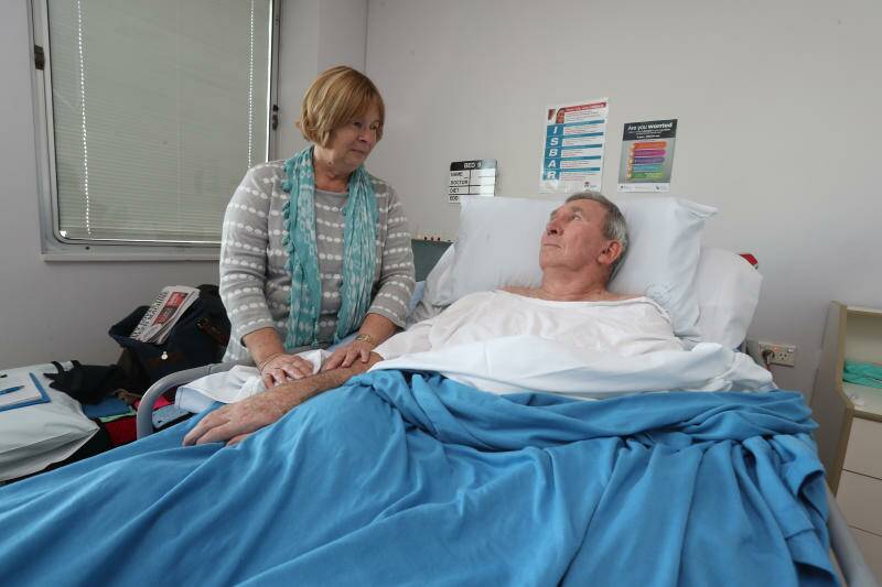 Bobbie and Chris English at Wollongong Hospital in August. Picture: Robert Peet/Illawarra Mercury.