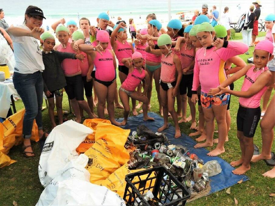 Clean up Australia Day at Mollymook Beach. Picture: Ken Banks/supplied.