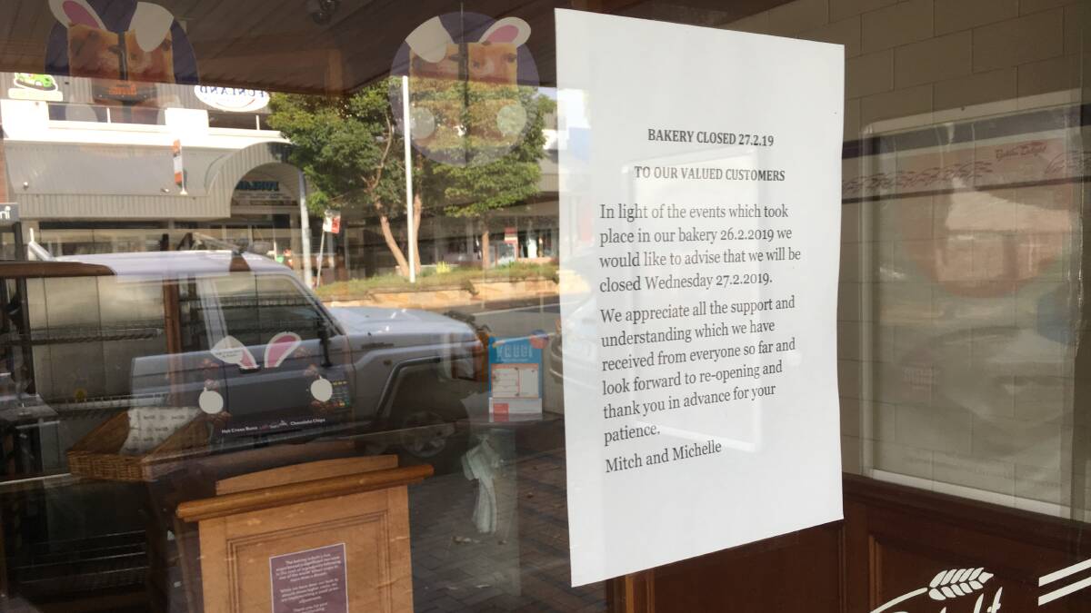 The Bakers Delight store remained closed on Wednesday, February 27.  