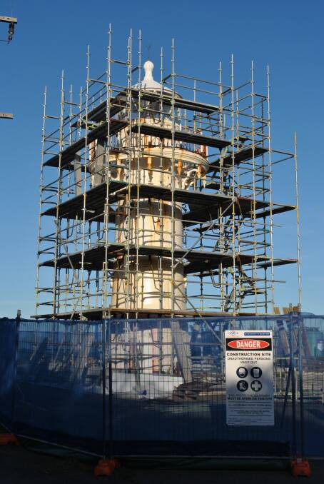 RESTORATION: The makeover of Ulladulla's Warden Head Lighthouse has started.