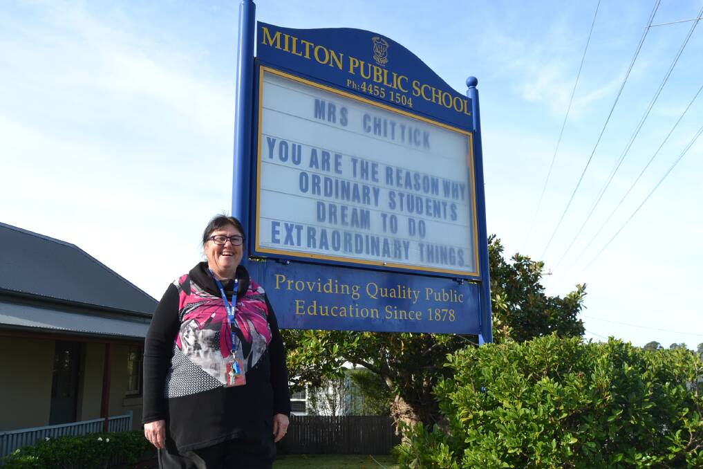 SAYING GOODBYE: Milton Public School assistant principal Lynn Chittick retires after 10 years in Milton. Over her 38 years of working in schools she has also taught at Bourke, Windsor, Sussex Inlet and East Nowra. 