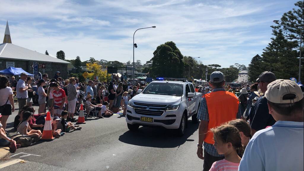 Patrol cars were involved in the Milton Ulladulla Ex Servo's Blessing of the Fleet Parade. Picture: Australian Border Force Trade & Customs Media & Communications.