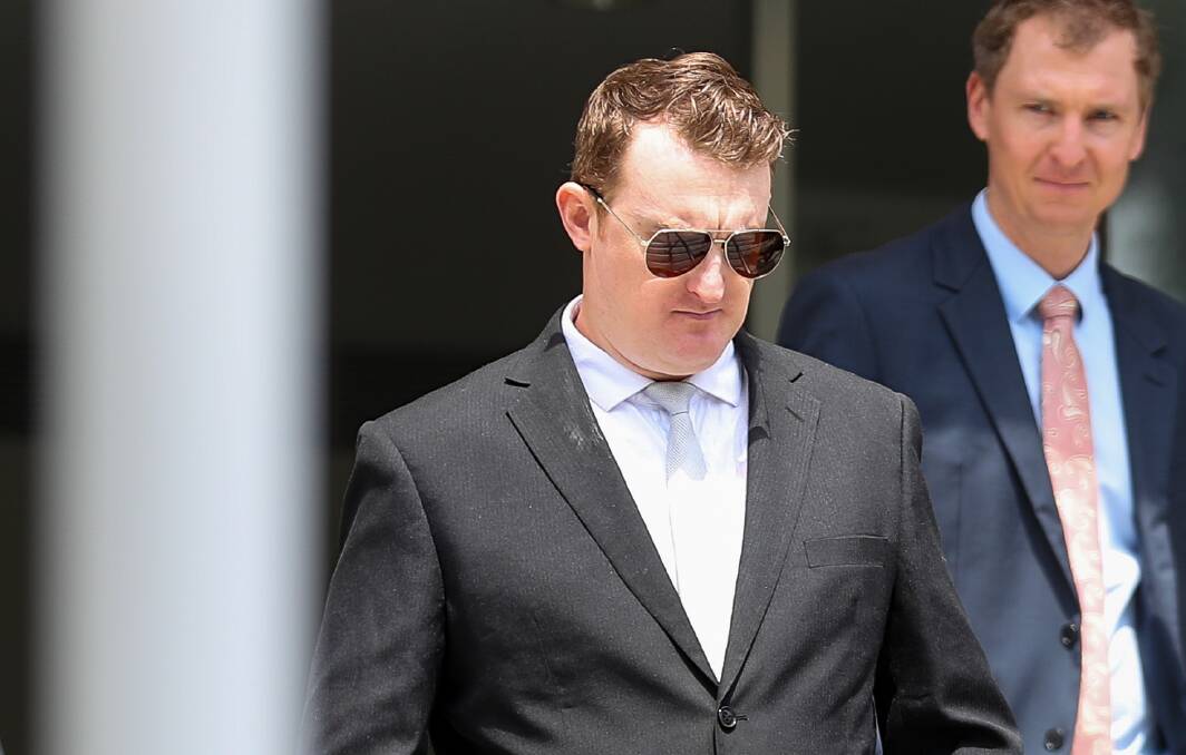 Stephen Fenn departs Wollongong Courthouse on Tuesday, October 10. 