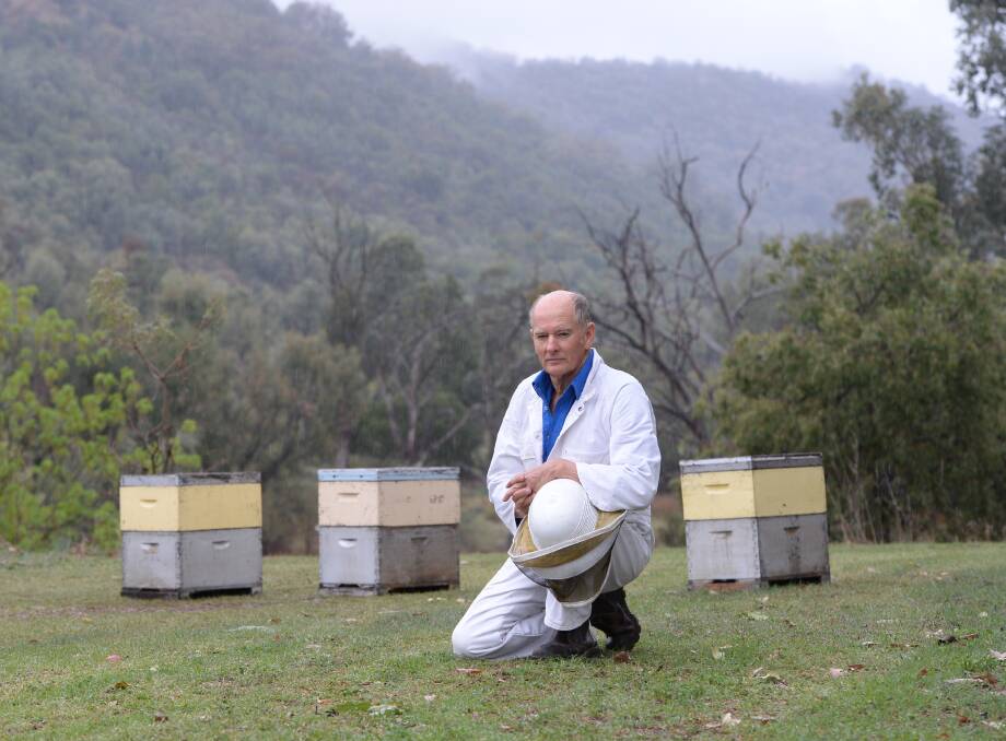 Beekeeper Rob Michie outside Tamworth. No honey for eight months and probably none until 2020 - if it rains. No one is immune from the drought. Photo by Rachael Webb.