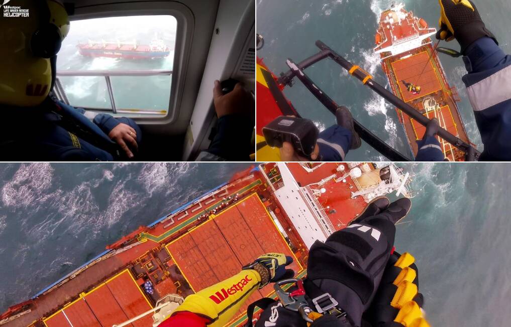 New video shows bulk carrier rescue attempt off Illawarra coast
