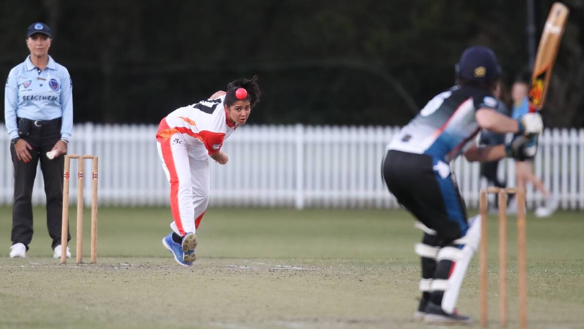 On target: Dharmini Chauhan was economical in her four overs on Saturday night. Picture: Adam McLean.