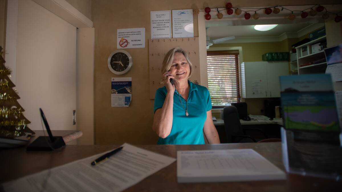 Julie Bambach from the Araluen Motor Lodge in Batemans Bay has been welcoming those who have lose their homes into her motel, free of charge. Picture: Karleen Minney