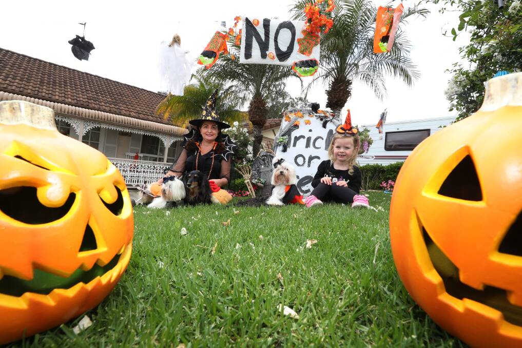 'As soon as Halloween's done, we pack it away and start Christmas,' says Liz Kemp. Their home won't be offering lollies due to COVID-19 but is still in the spirit. Picture: Robert Peet