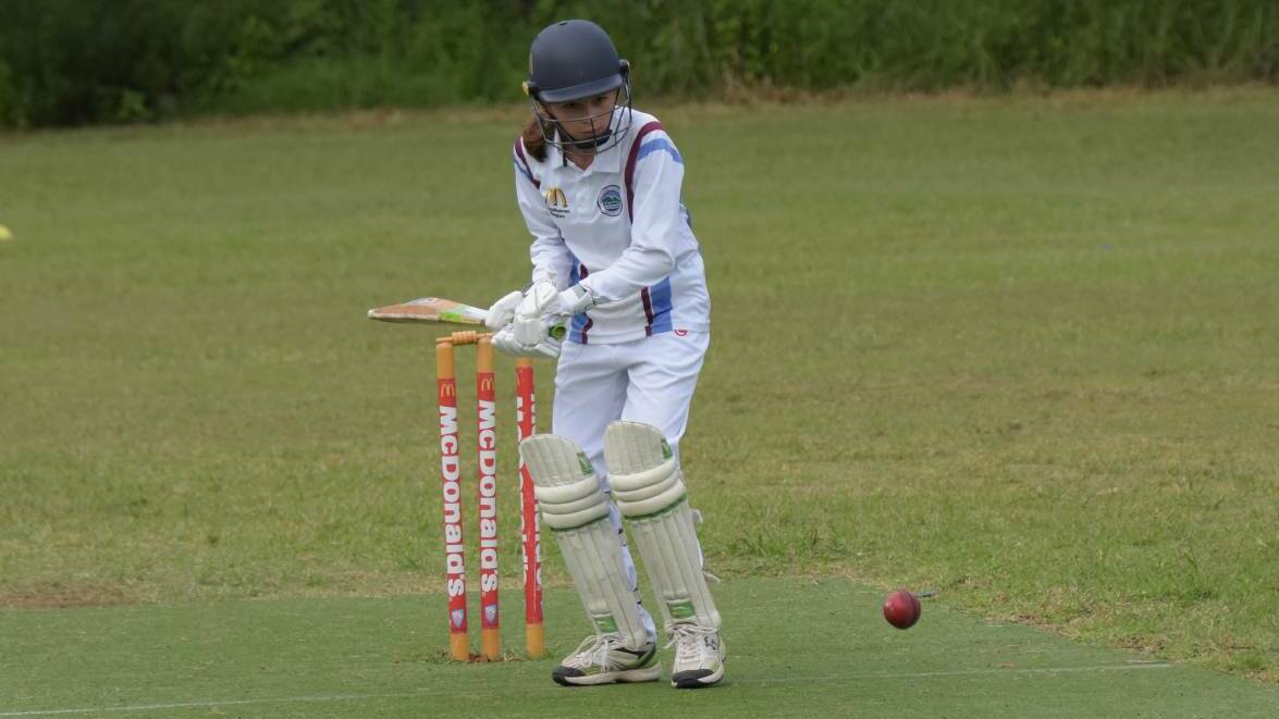 Eye on the ball: Emily Zerafa is one of the two Shoalhaven girls named in the Under 15s side, and has prior experience playing representative cricket. Photo: Courtney Ward.