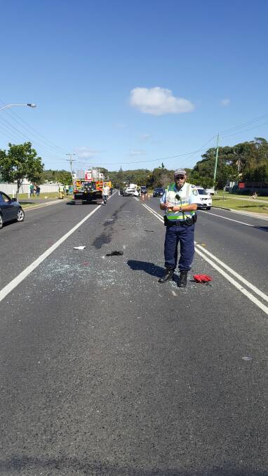 Two women have been hospitalised following a car crash on the Princes Highway at Ulladulla on Thursday, April 13. Image: supplied. 