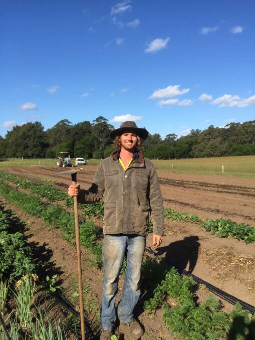 Tim Cooper, an organic vegetable grower at Wandandian, will receive funds to go towards an irrigation system. Image: supplied. 