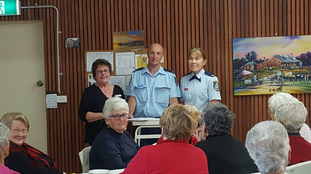 BE AWARE: Shoalhaven Local Area Command senior constable Kyle Wilson and inspector Sue Charman-Horton. Photo: supplied.