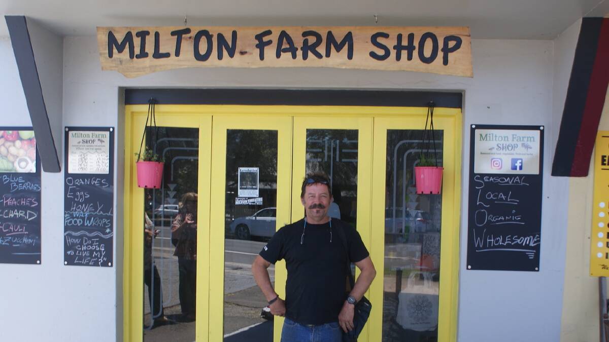 Milton Farm Shop's Martin Lee is a recipient of the 2017 Shoalhaven Slow Food grant and will use the money towards improving shop displays and storage capacity. Image: supplied. 