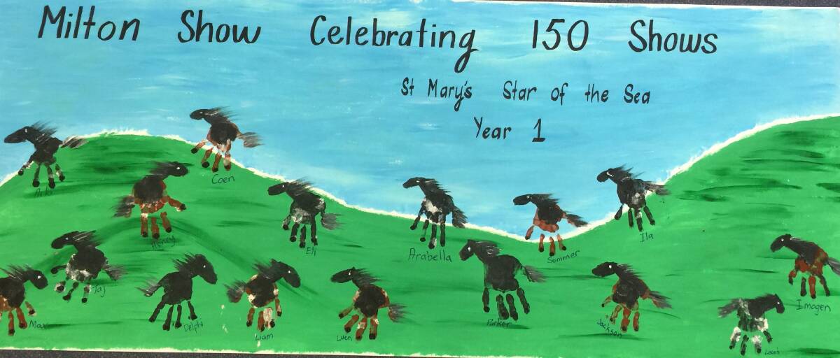 St Mary's Year 1 students have been busy ‘horsing around’ when preparing their banner for the show. 