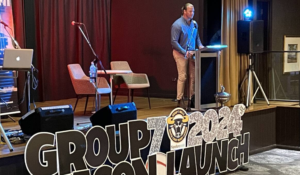 Group Seven rugby league operations manager Ashton Sims launches season 2024. Picture by Agron Latifi