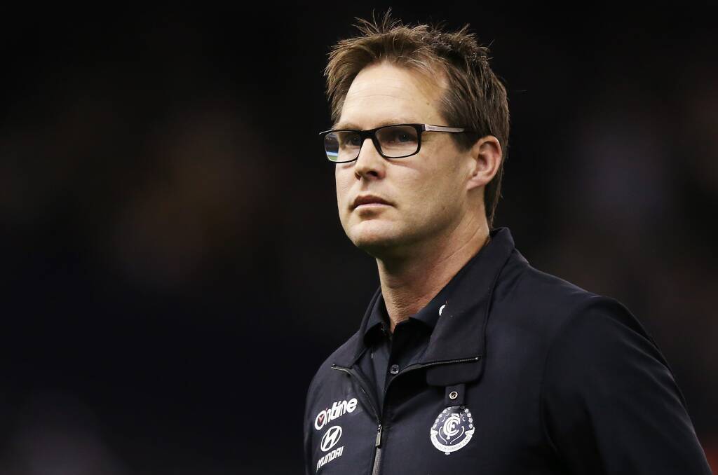 Carlton needs to reserve its judgement on coach David Teague, at least for the time being. Photo: Michael Dodge/Getty Images