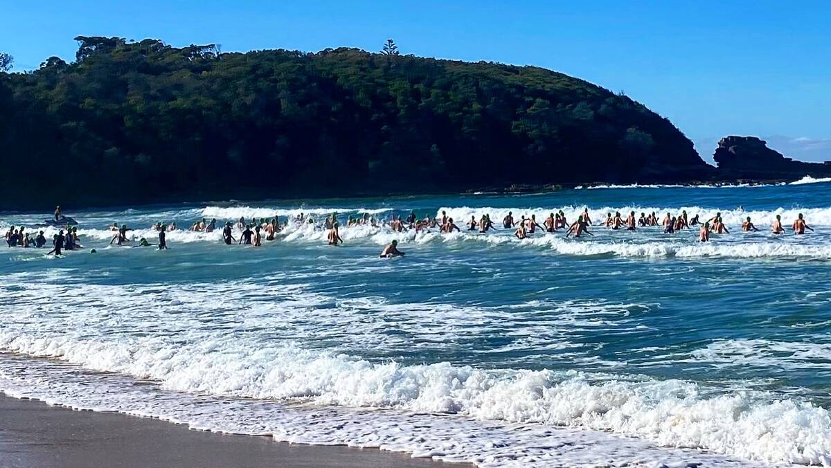PIC OF THE WEEK: Brave souls embrace the 2021 Mollymook Ocean Swim. Photo by Terry Dewing. Email photos to john.hanscombe@austcommunitymedia.com.au 