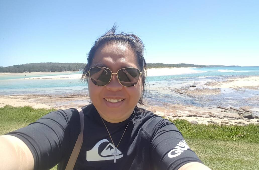Krystle Vicencio was excited to stumble across Burrill Beach, snapping some photos before her day almost ended in tragedy. Photo supplied. 