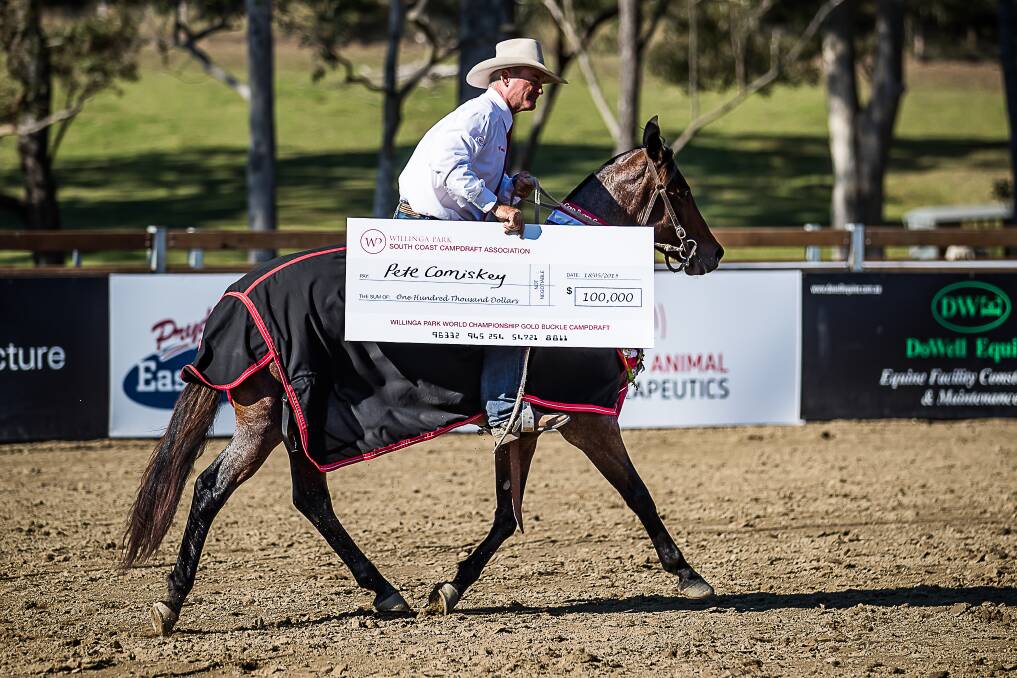 REIGNING CHAMPION: Back-to-back winner Peter Comiskey from Queensland scooped $100,000 at Willinga Park on the weekend. Photo: Stephen Mowbray Photography.
