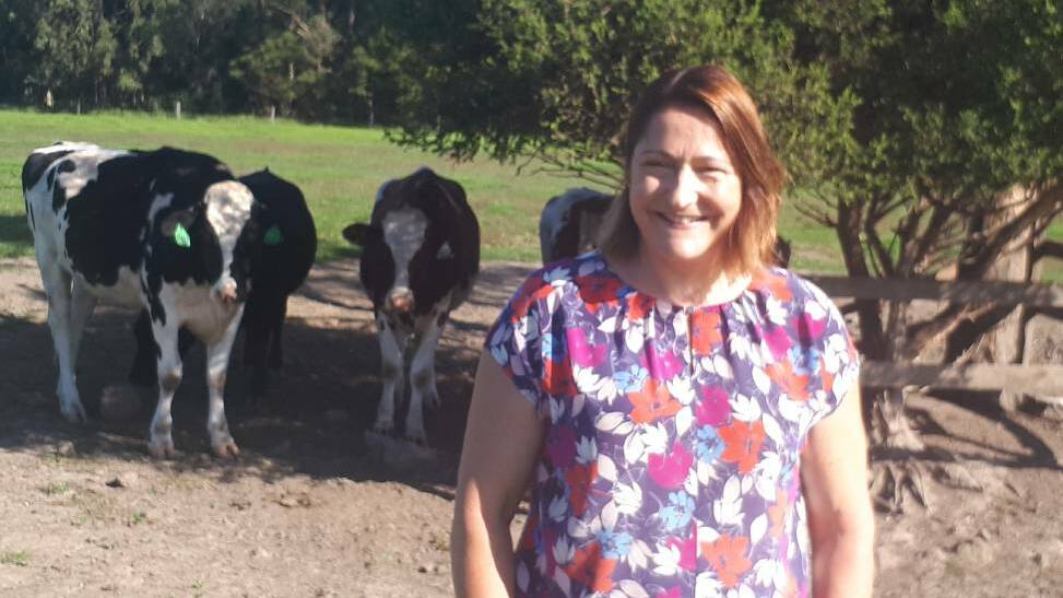  Labor candidate Fiona Phillips on her brother's dairy farm. She was beaten by just 1500 votes in 2016. 