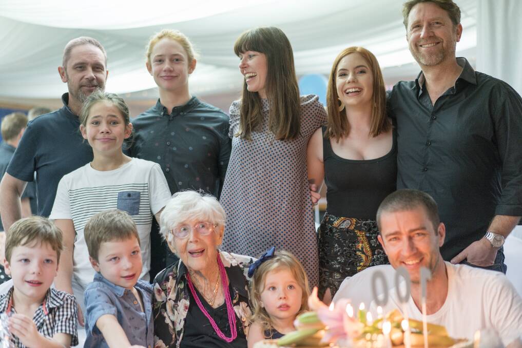 FAMILY: Joy spent her 100th birthday surrounded by friends and her many grandchildren and great grandchildren. Photo contributed. 