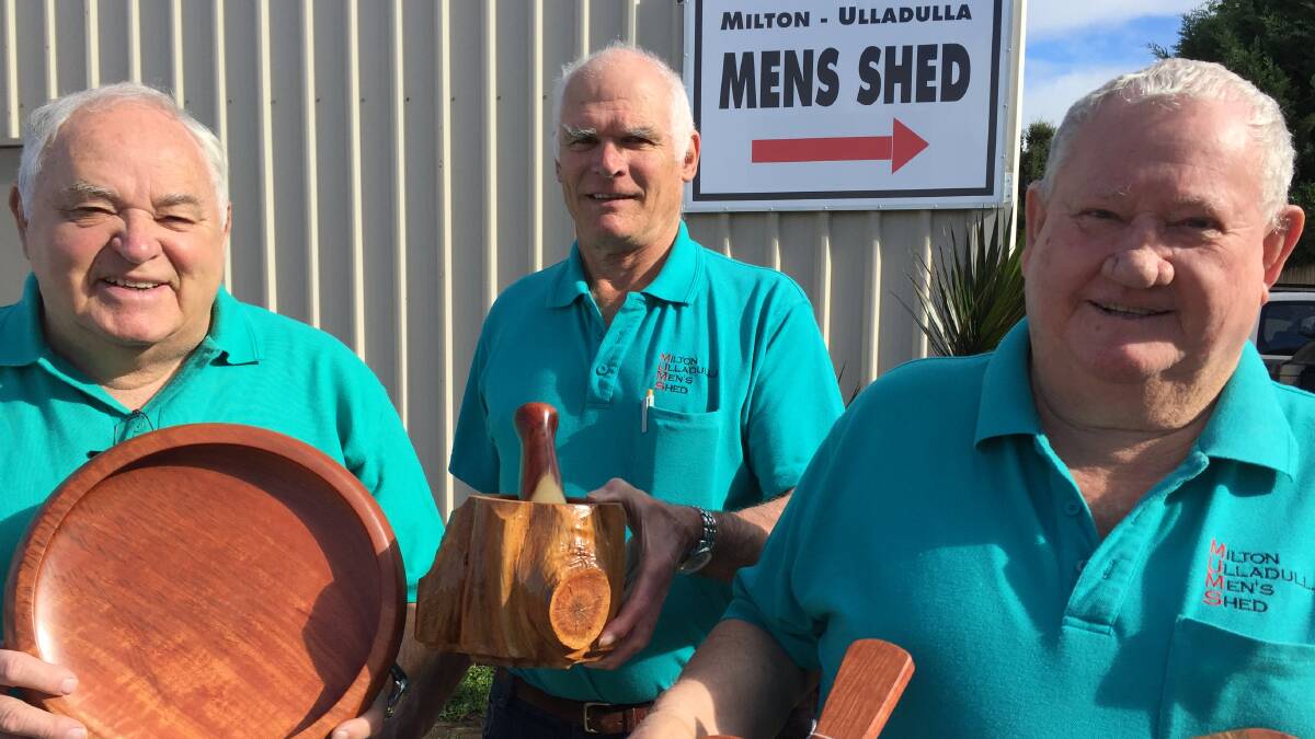 MOVE AHEAD: Phil Hansell, John Burke, president of the shed and Tim Jamison could be moving to Deering Street if the new proposal goes ahead. 
