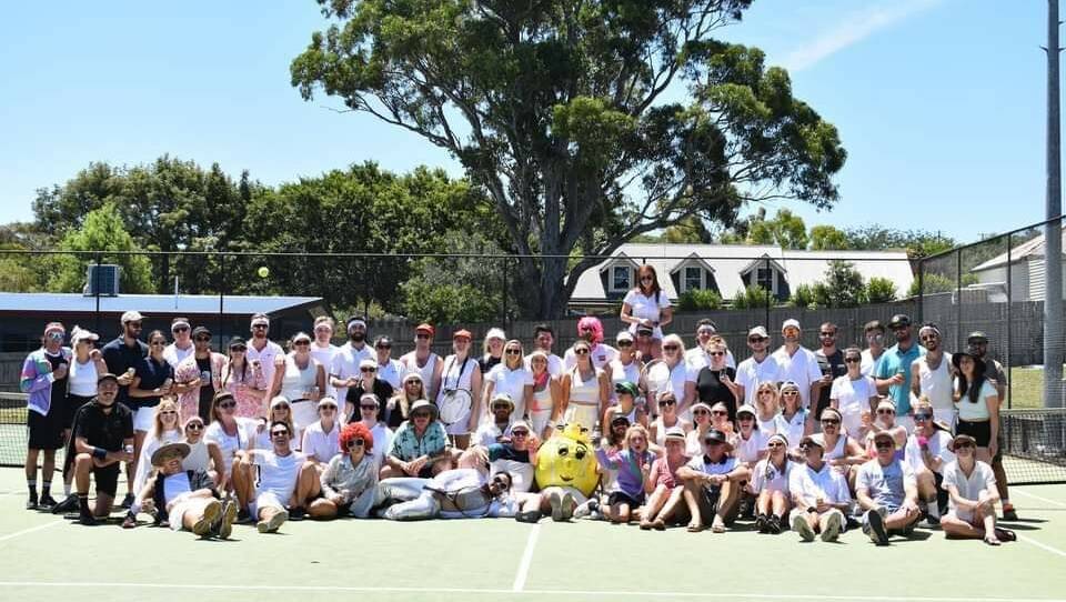 Jayden Chittick's former school friends gathered for the Inaugural Jayden Chitick Open on the weekend. Photo: Lynne Chittick. 
