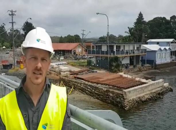 FISH AND CHIP PERFECTION: Project manager Peter Townsend said the Burrill Lake Bridge foreshore area will be completed in the coming months. 
