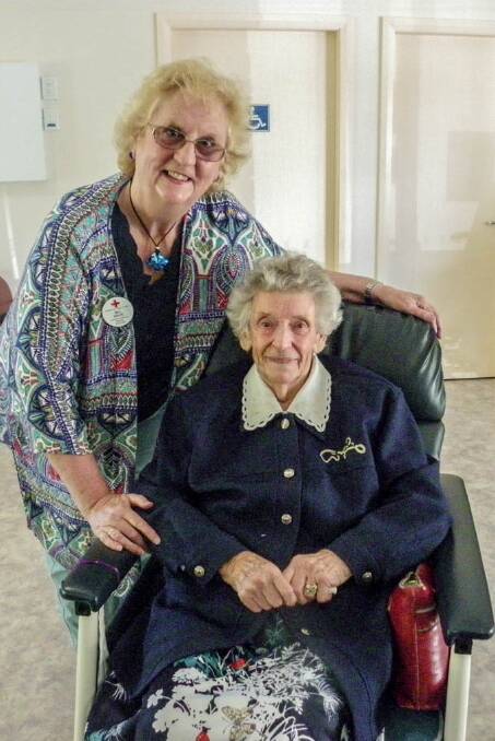 MILESTONE: Grace Mason celebrates her 90th birthday with her Red Cross community visitor, Gill Rolfe.