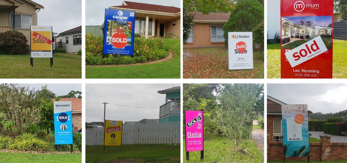 There's no shortage of sold stickers around the Milton, Mollymook, Ulladulla and Narrawallee region.