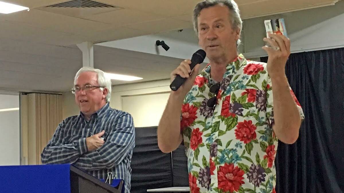 SPEAKER; Milton Ulladulla Times editor John Hanscombe speaks at the recent  Probus Club of Ulladulla and Districts meeting. He gave out cards for a 30 day free subscription to the Milton Ulladulla Times online which were gratefully received by many members.

