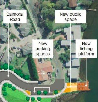 A plan for the new Burrill Lake Bridge foreshore. Source: rms.nsw.gov.au
