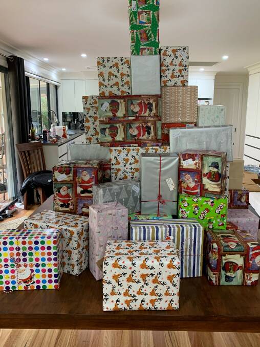 More than 100 shoeboxes filled with gifts for children were donated. Photo: supplied.