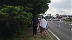 Around 60 people took part in the walk from Ulladulla Civic Centre to Mollymook Beach. Photo: Facebook. 