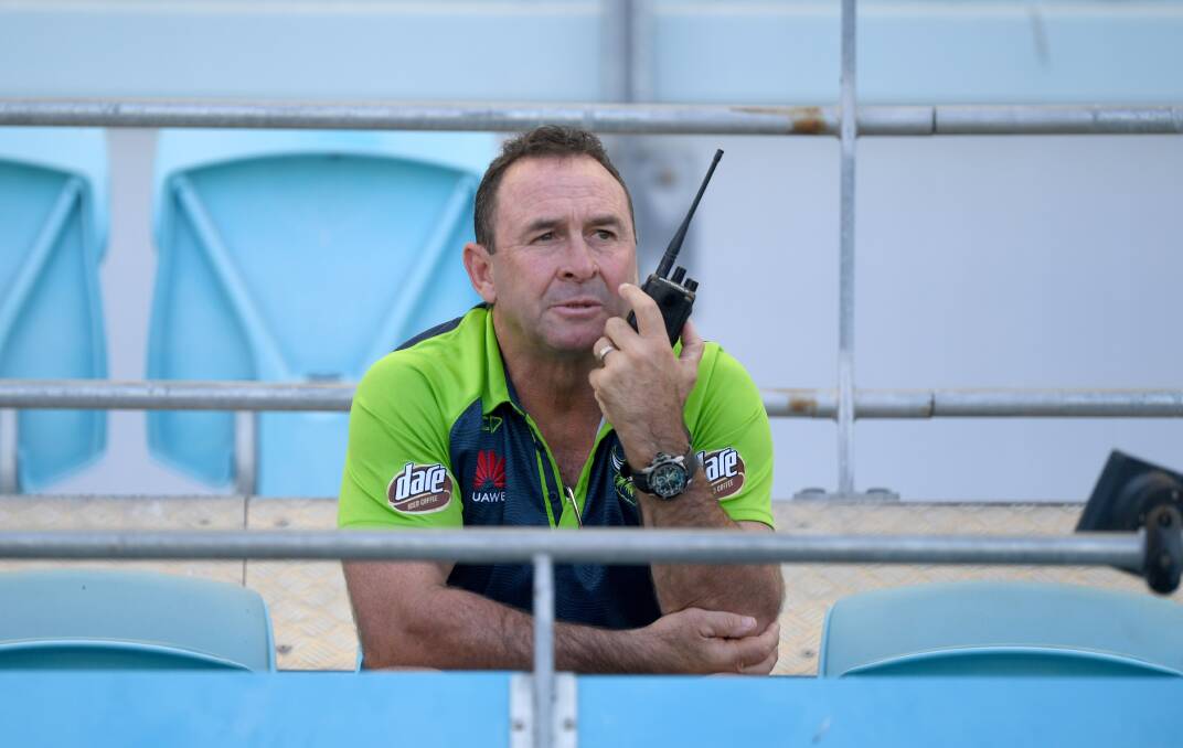 Raiders coach Ricky Stuart is ready to return to the training paddock. Photo: NRL Imagery