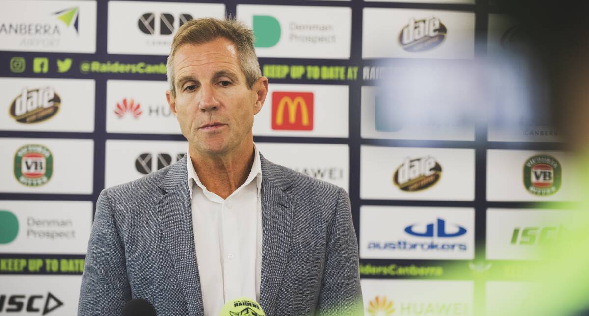 Raiders chief executive Don Furner has had to stand down his staff. Photo: Dion Georgopoulos