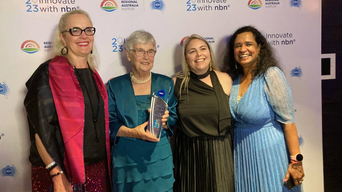 Living Connected managing director Helen Hasan (second from left) with judges of the 2023 Innovate with NBN Awards. Picture, supplied