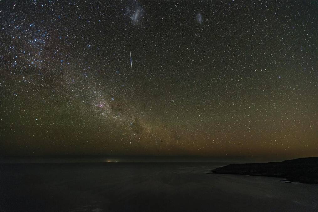 MAKE A WISH: Bomaderrys Matt Jeffrey took this photo of the night sky over Booderee National Park in Jervis Bay, complete with shooting star.