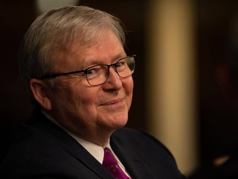 Former Australian prime minister Kevin Rudd says the Liberal party whips up hysteria over China.