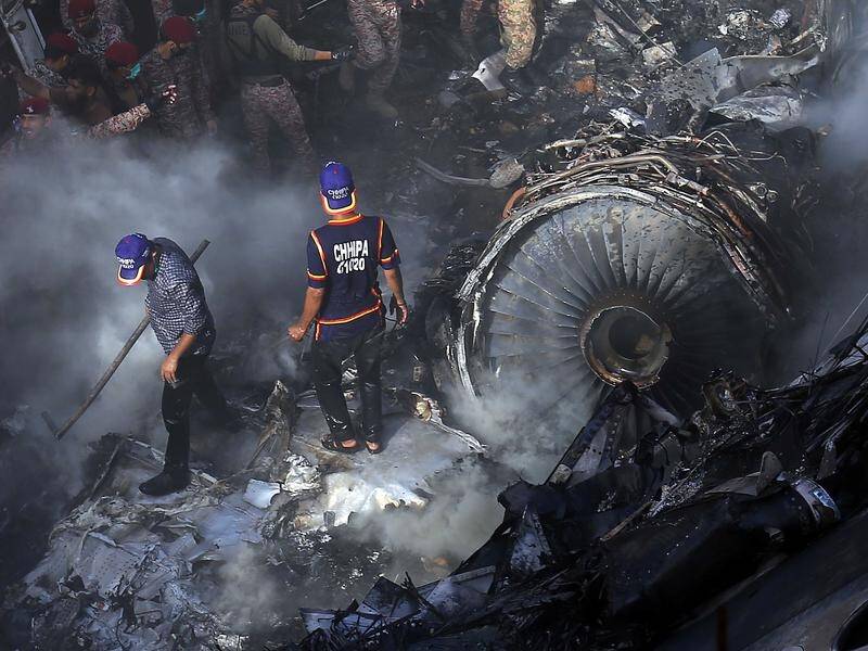 A Pakistan International Airlines plane has crashed into a crowded residential district of Karachi.