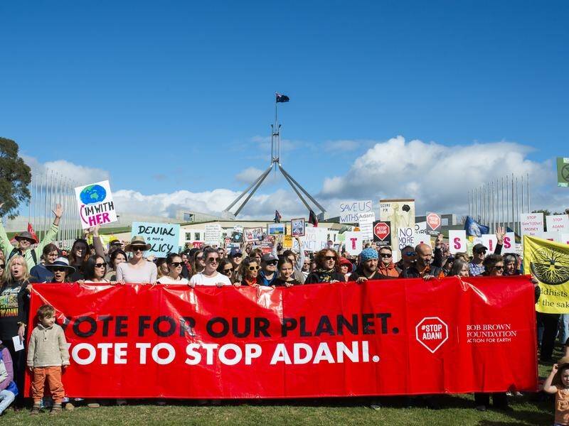 Anti-Adani protests will continue in Canberra on Saturday after the company's Qld mine was approved.