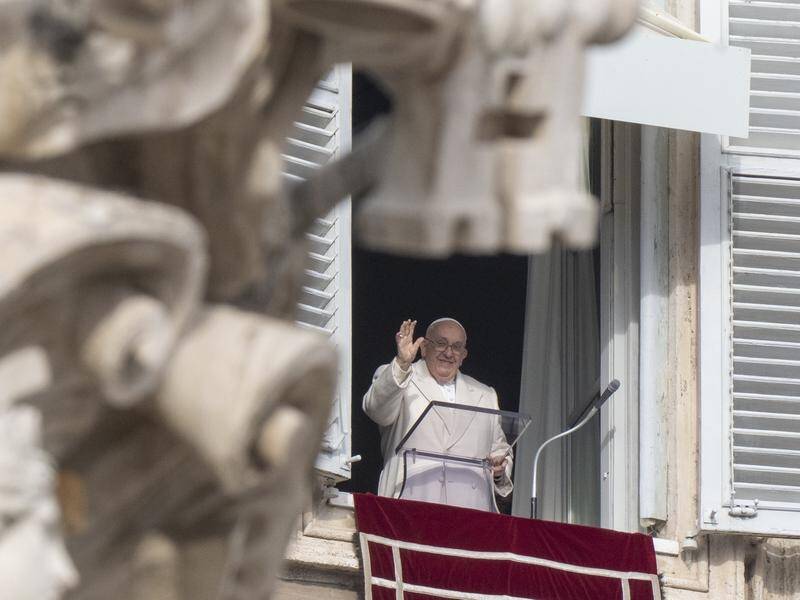Pope Francis has recited a prayer from the window of his studio overlooking St Peter's Square. (AP PHOTO)