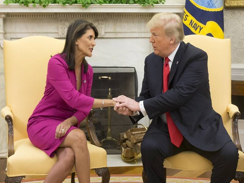 Donald Trump is interviewing candidates to replace Nikki Haley, who is quitting as UN Ambassador.